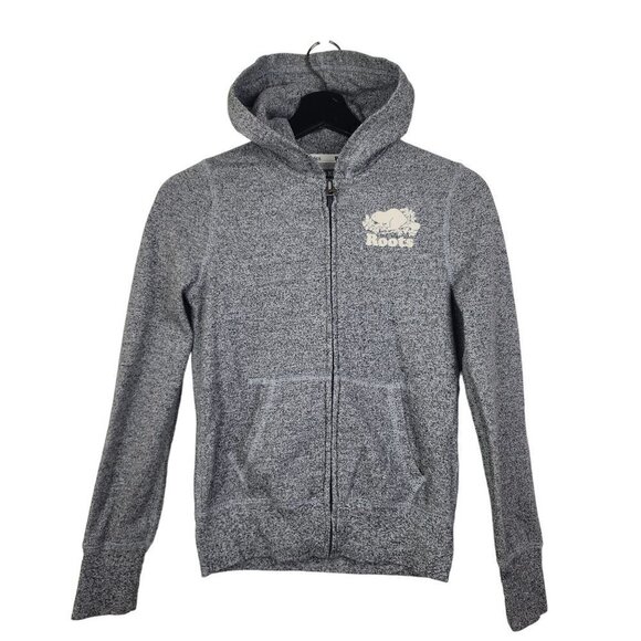 Roots Other - ROOTS Youth Original Full Zip Hoodie Salt & Pepper Boys XL